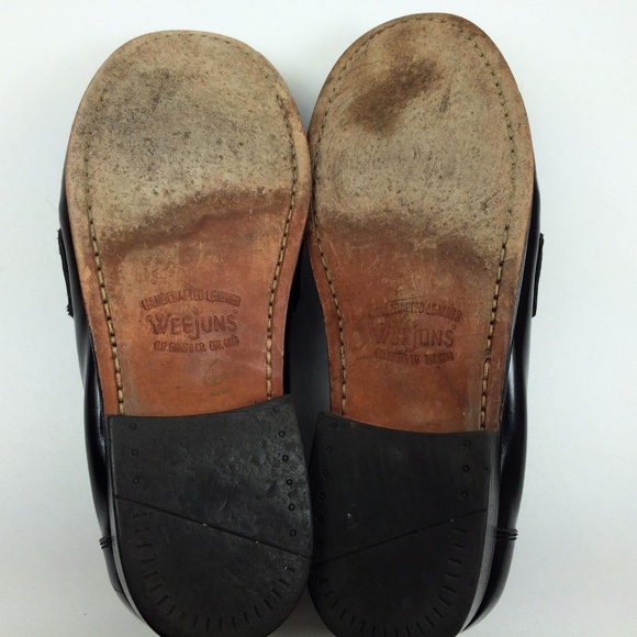 Bass Weejuns Shoes Mens  Black Tassel Loafer Class - Picture 7 of 8